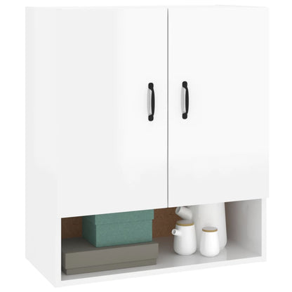 Wall Cabinet High Gloss White 60x31x70 cm Engineered Wood