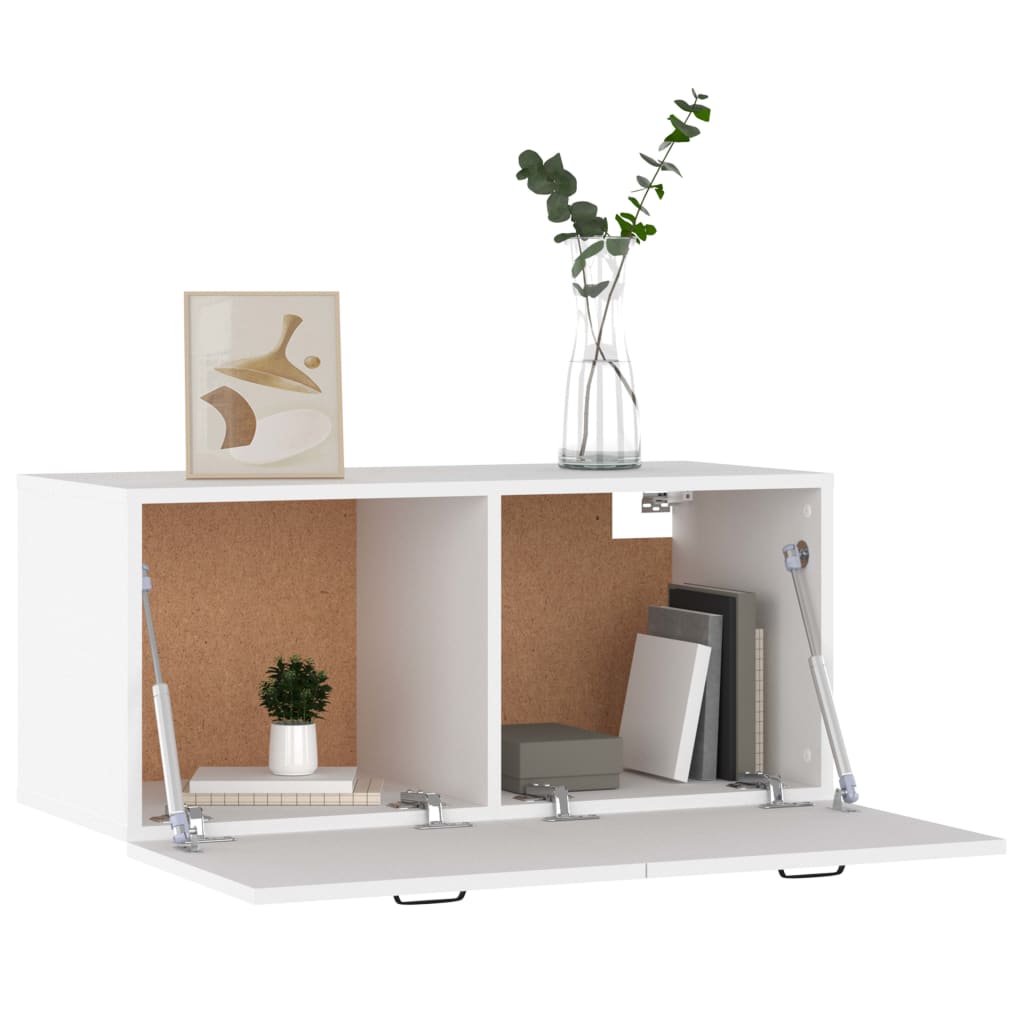 Wall Cabinet White 80x36.5x35 cm Engineered Wood