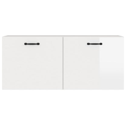 Wall Cabinet High Gloss White 80x36.5x35 cm Engineered Wood