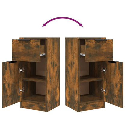 Sideboards 2 pcs Smoked Oak 30x30x70 cm Engineered Wood