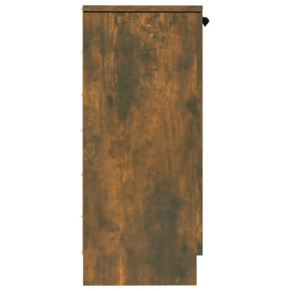 Sideboard Smoked Oak 30x30x70 cm Engineered Wood