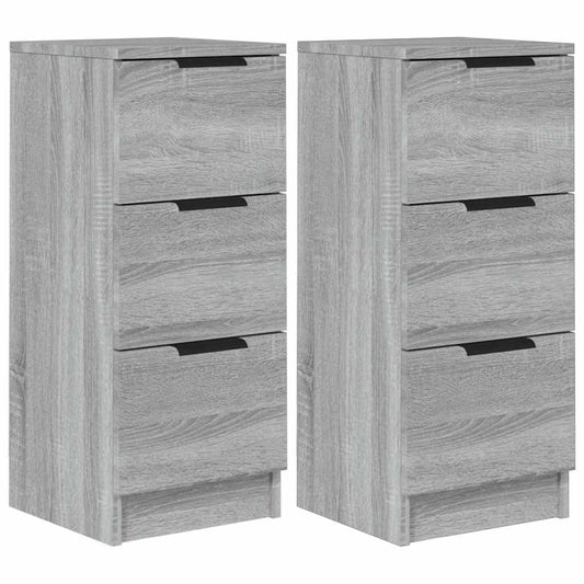 Sideboards 2 pcs Grey Sonoma 30x30x70 cm Engineered Wood