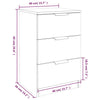 Bedside Cabinet Brown Oak 40x36x65 cm