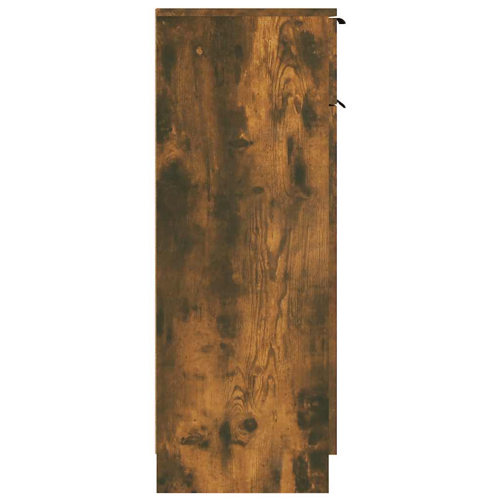 Bathroom Cabinet Smoked Oak 32x34x90 cm Engineered Wood