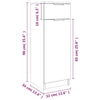 Bathroom Cabinet Smoked Oak 32x34x90 cm Engineered Wood