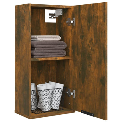 Wall-mounted Bathroom Cabinet Smoked Oak 32x20x67 cm