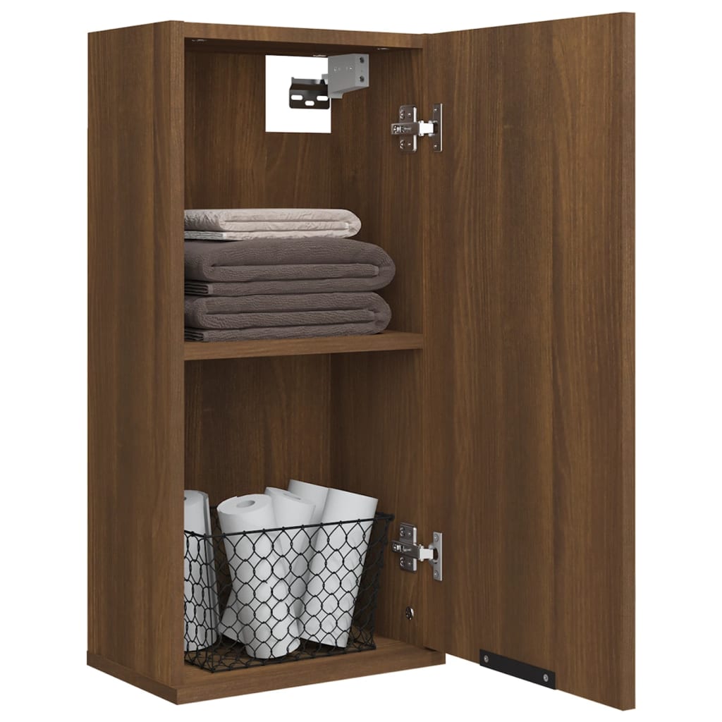 Wall-mounted Bathroom Cabinet Brown Oak 32x20x67 cm