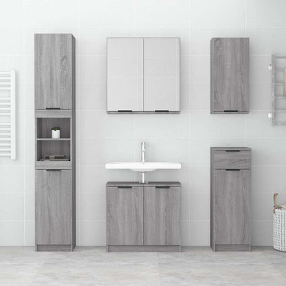 Bathroom Cabinet Grey Sonoma 64.5x33.5x59 cm Engineered Wood