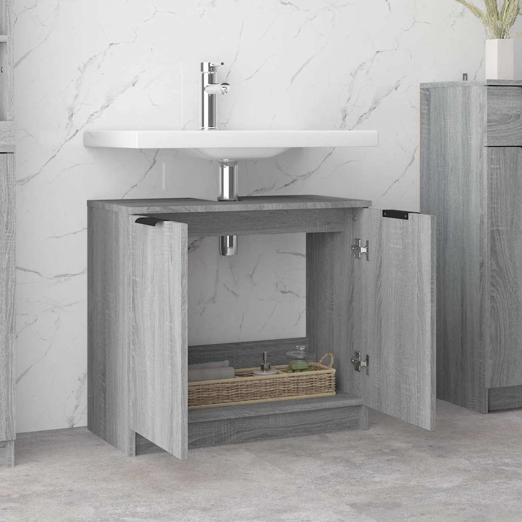Bathroom Cabinet Grey Sonoma 64.5x33.5x59 cm Engineered Wood