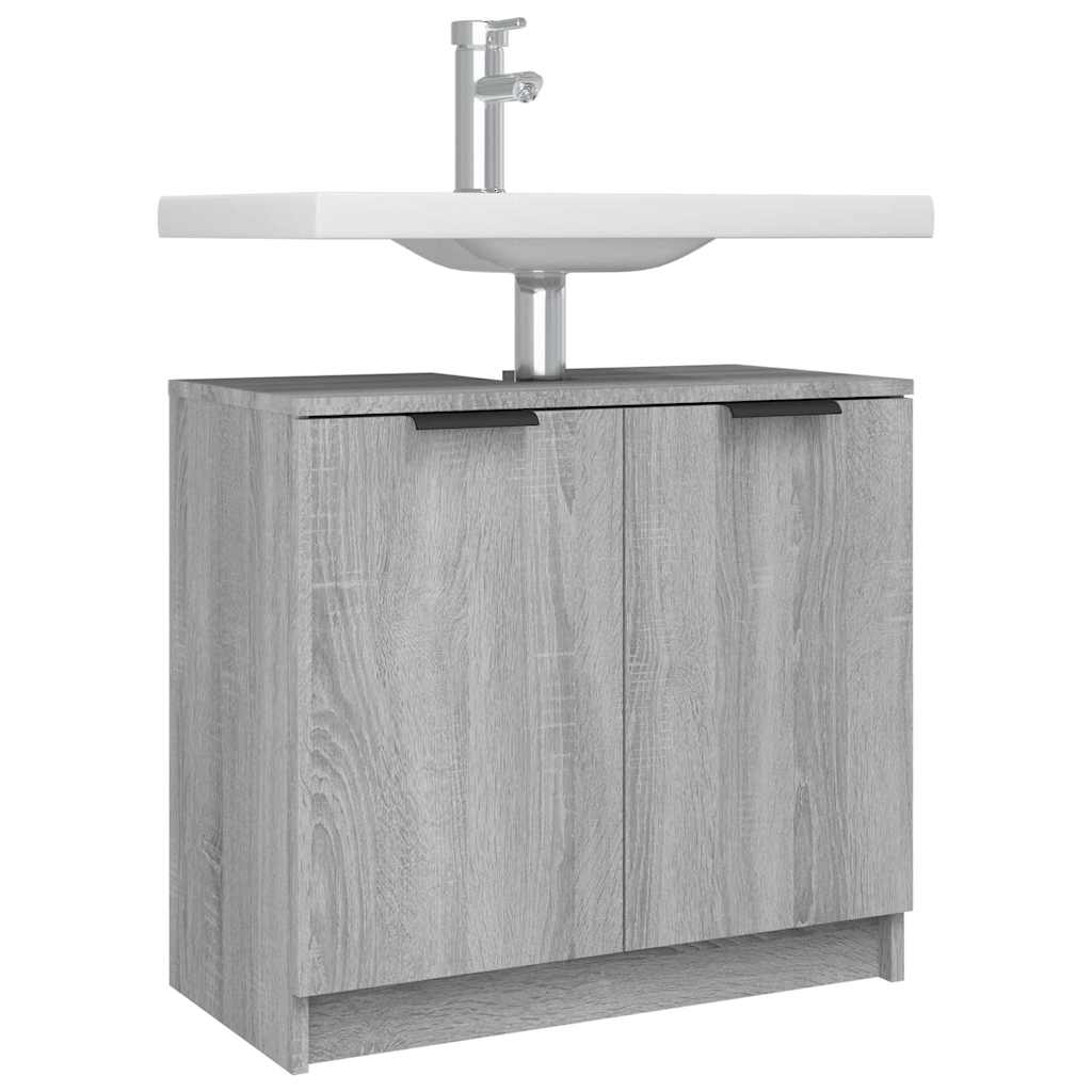 Bathroom Cabinet Grey Sonoma 64.5x33.5x59 cm Engineered Wood