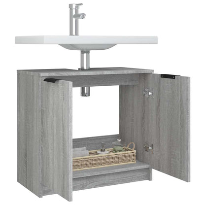 Bathroom Cabinet Grey Sonoma 64.5x33.5x59 cm Engineered Wood