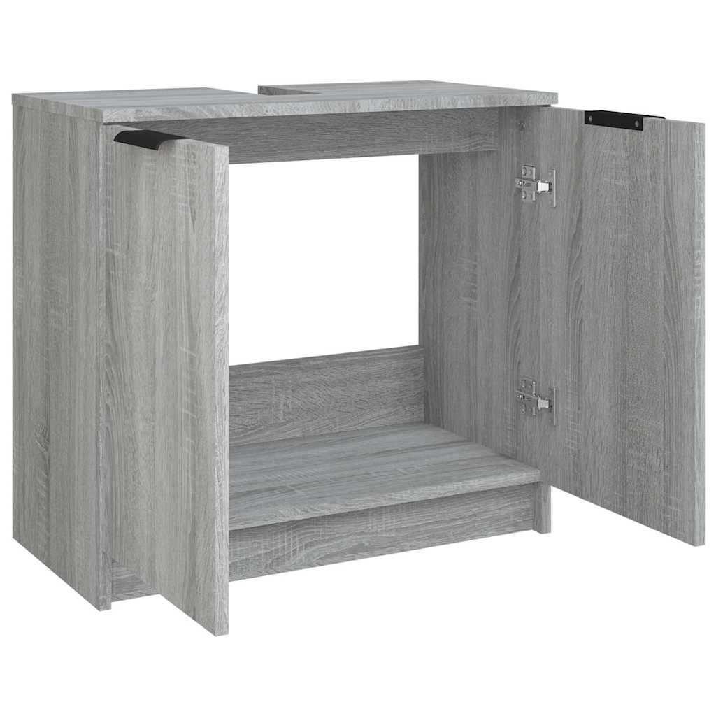 Bathroom Cabinet Grey Sonoma 64.5x33.5x59 cm Engineered Wood