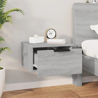 Wall-mounted Bedside Cabinets 2 pcs Grey Sonoma 34x30x20 cm