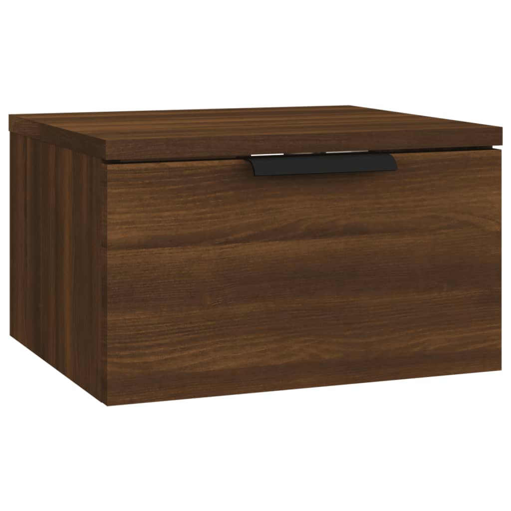 Wall-mounted Bedside Cabinet Brown Oak 34x30x20 cm