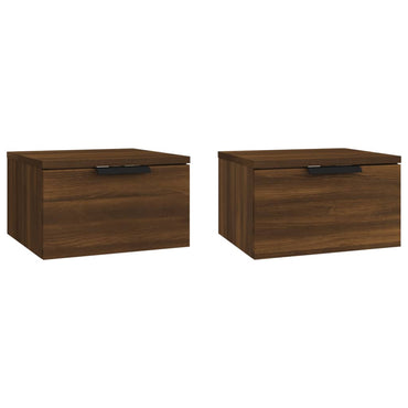 Wall-mounted Bedside Cabinets 2 pcs Brown Oak 34x30x20 cm