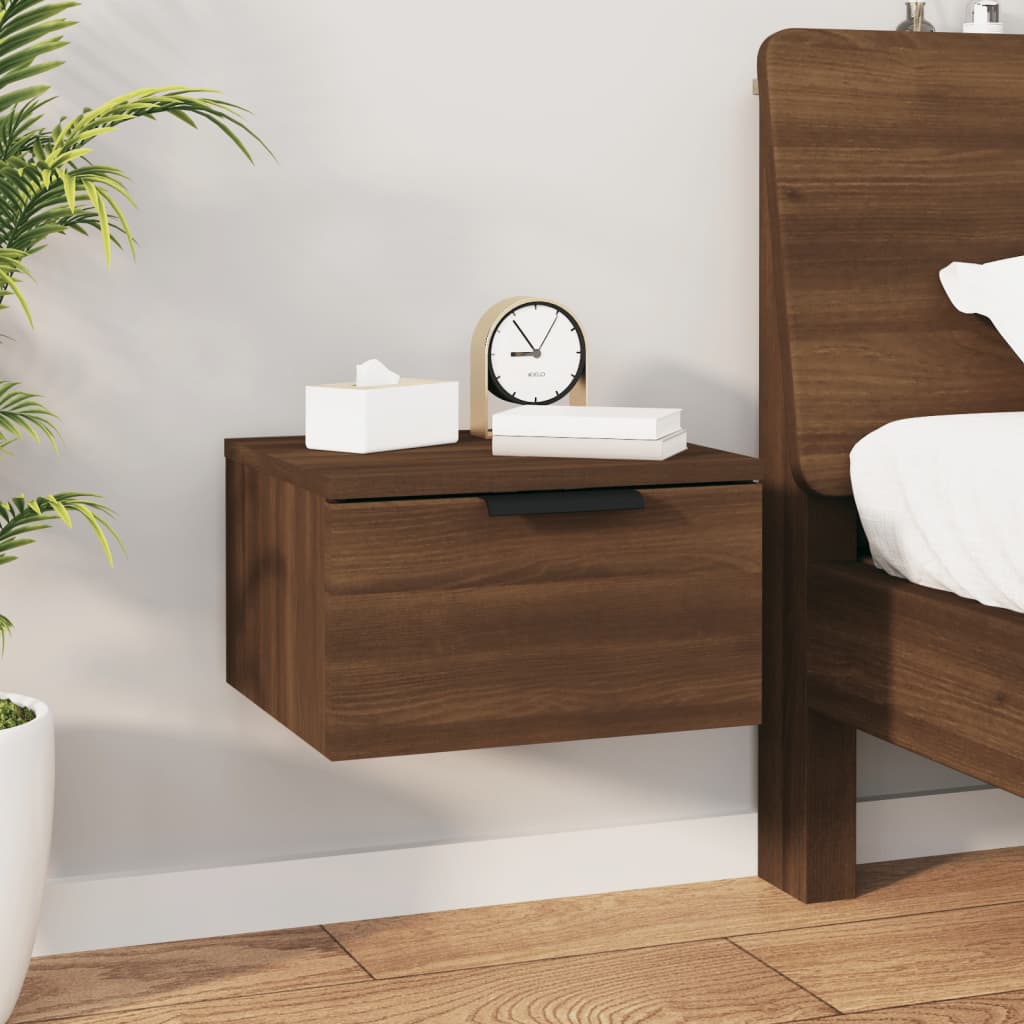 Wall-mounted Bedside Cabinets 2 pcs Brown Oak 34x30x20 cm