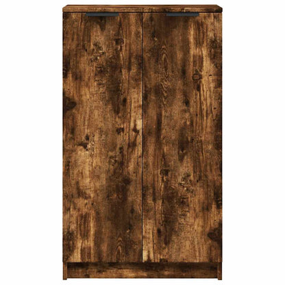 Shoe Cabinet Smoked Oak 59x35x100 cm Engineered Wood