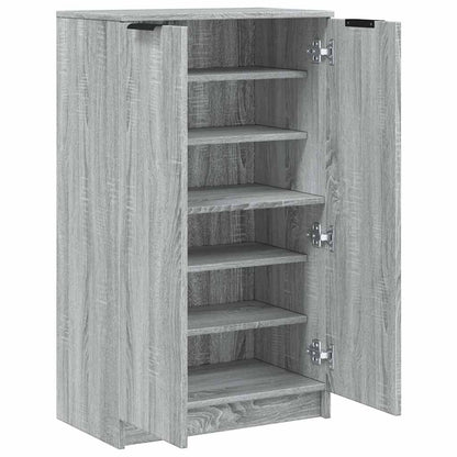 Shoe Cabinet Grey Sonoma 59x35x100 cm Engineered Wood
