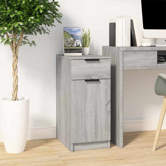 Desk Cabinet Grey Sonoma 33.5x50x75 cm Engineered Wood