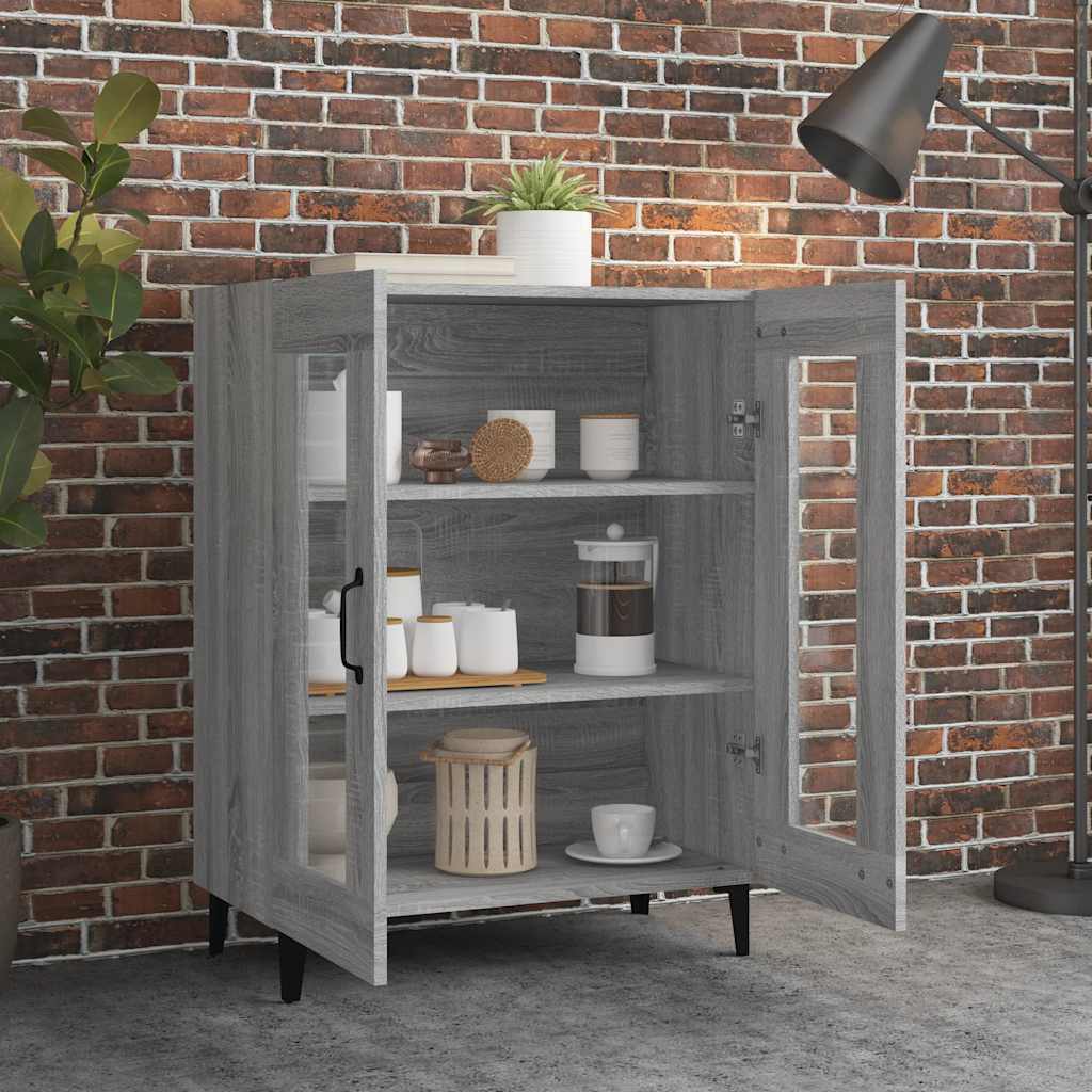 Sideboard Grey Sonoma 69.5x34x90 cm Engineered Wood
