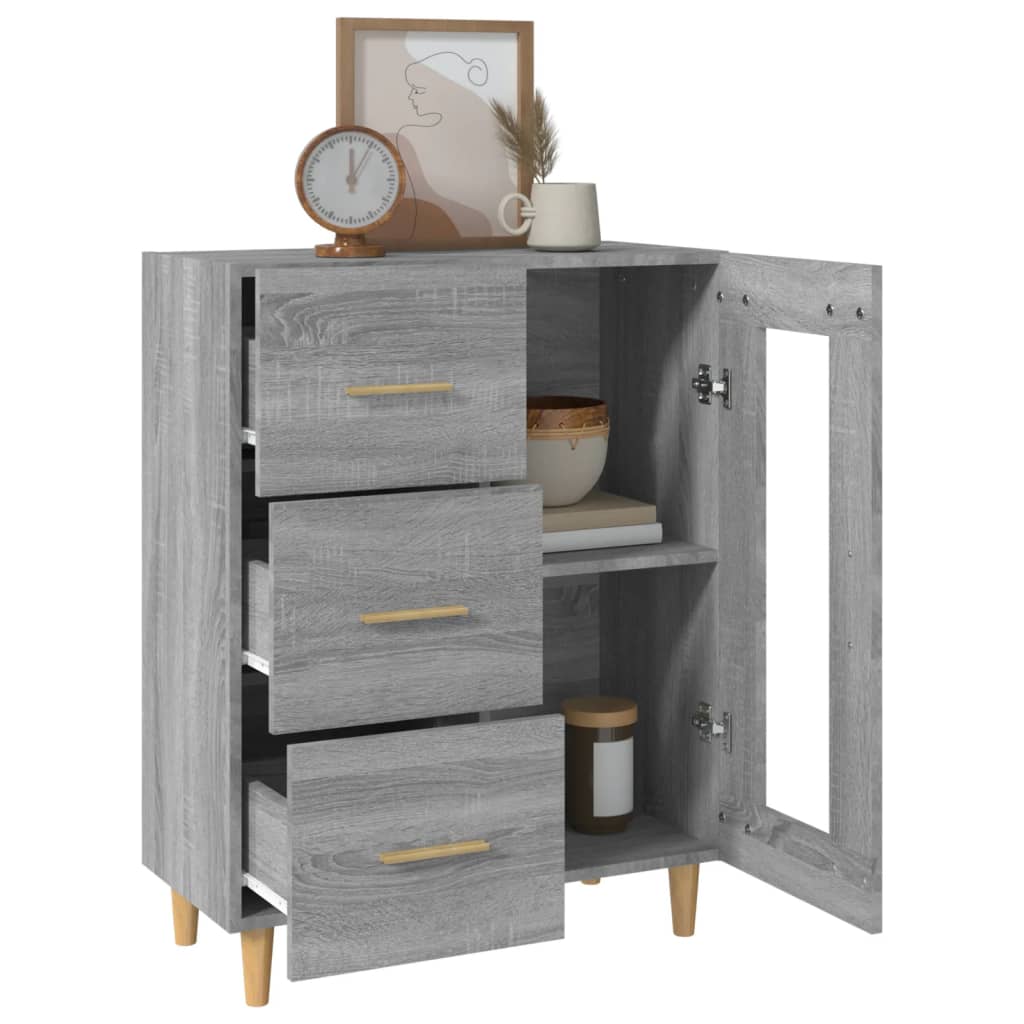 Sideboard Grey Sonoma 69,5x34x90 cm Engineered Wood