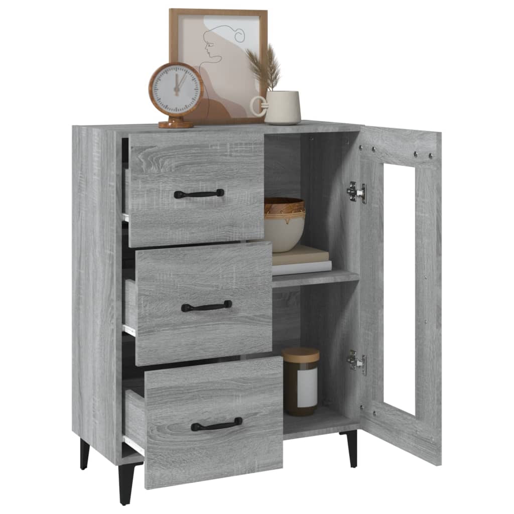 Sideboard Grey Sonoma 69.5x34x90 cm Engineered Wood