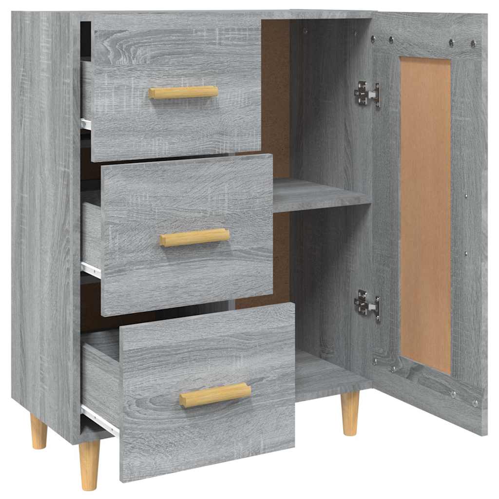 Sideboard Grey Sonoma 69.5x34x90 cm Engineered Wood