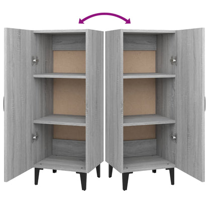Sideboard Grey Sonoma 34.5x34x90 cm Engineered Wood