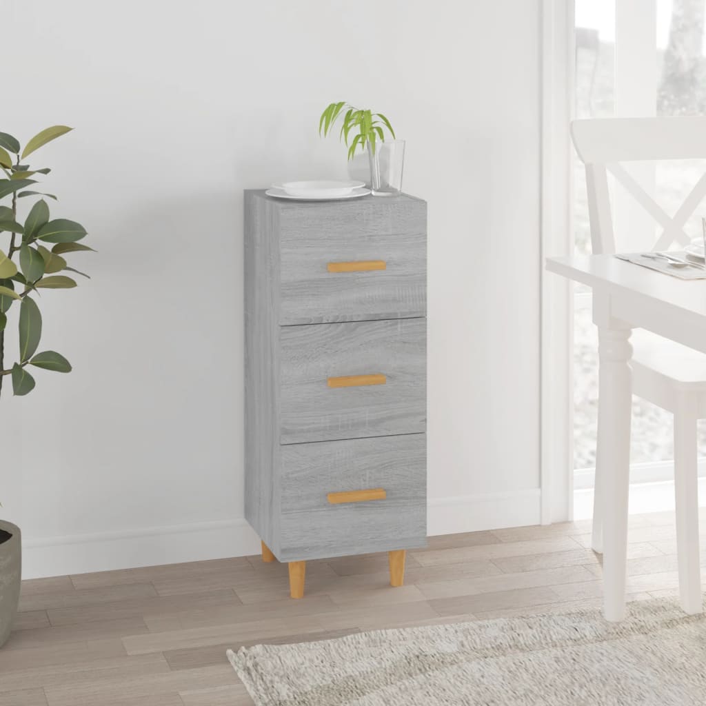 Sideboard Grey Sonoma 34.5x34x90 cm Engineered Wood