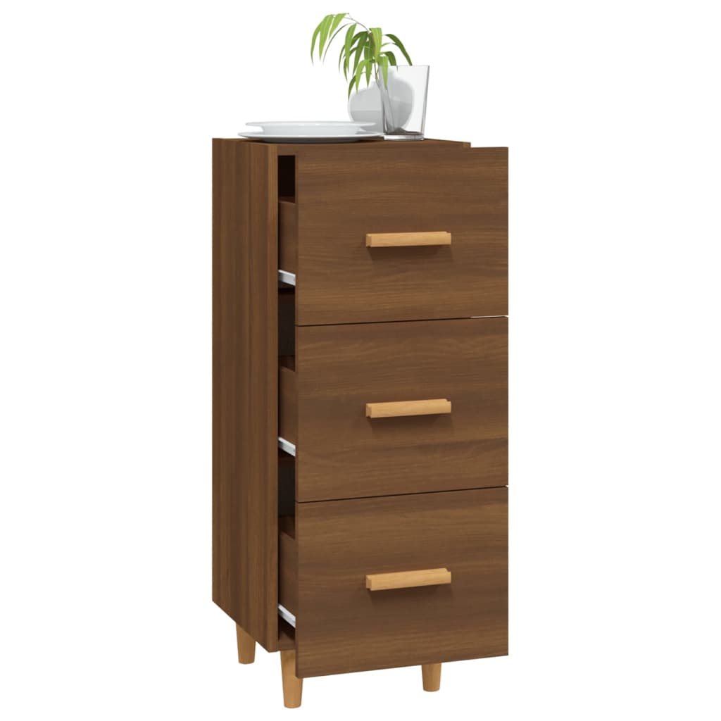 Sideboard Brown Oak 34.5x34x90 cm Engineered Wood