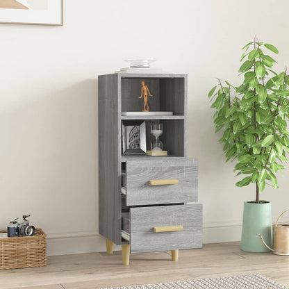 Sideboard Grey Sonoma 34.5x34x90 cm Engineered Wood