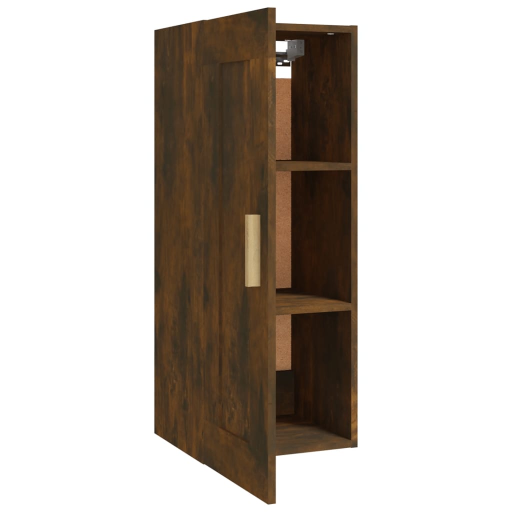 Wall Cabinet Smoked Oak 35x34x90 cm Engineered Wood