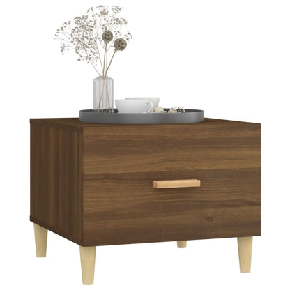 Coffee Table Brown Oak 50x50x40 cm Engineered Wood