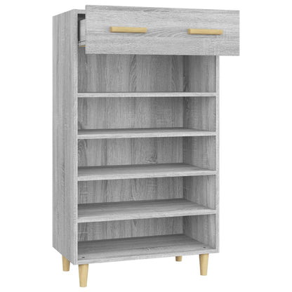Shoe Cabinet Grey Sonoma 60x35x105 cm Engineered Wood