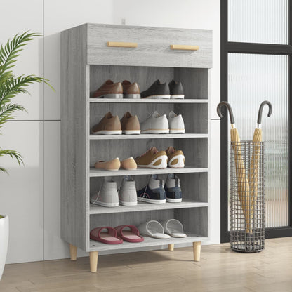 Shoe Cabinet Grey Sonoma 60x35x105 cm Engineered Wood