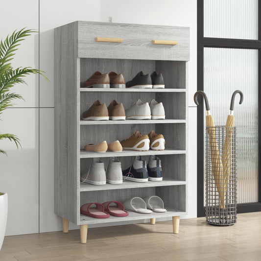 Shoe Cabinet Grey Sonoma 60x35x105 cm Engineered Wood
