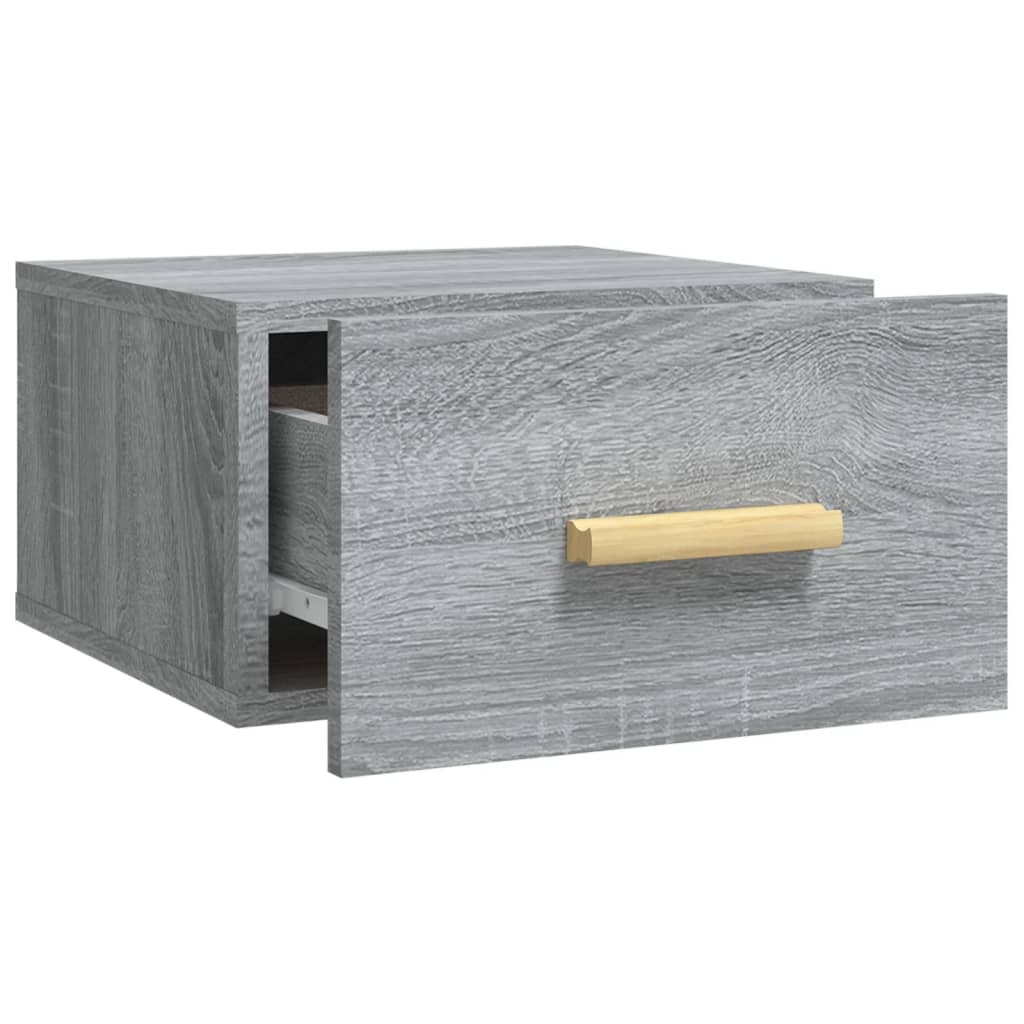 Wall-mounted Bedside Cabinet Grey Sonoma 35x35x20 cm