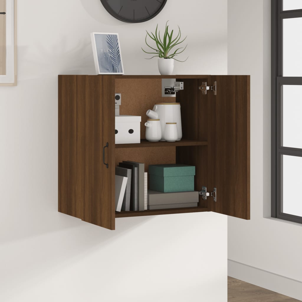 Floating Cabinet | Brown Oak | Engineered Wood | 60x31x60 cm