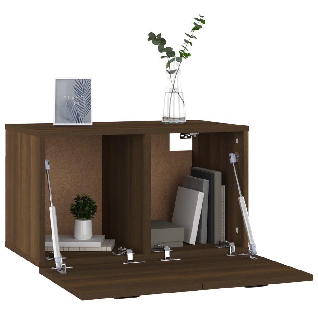 Wall Cabinet Brown Oak