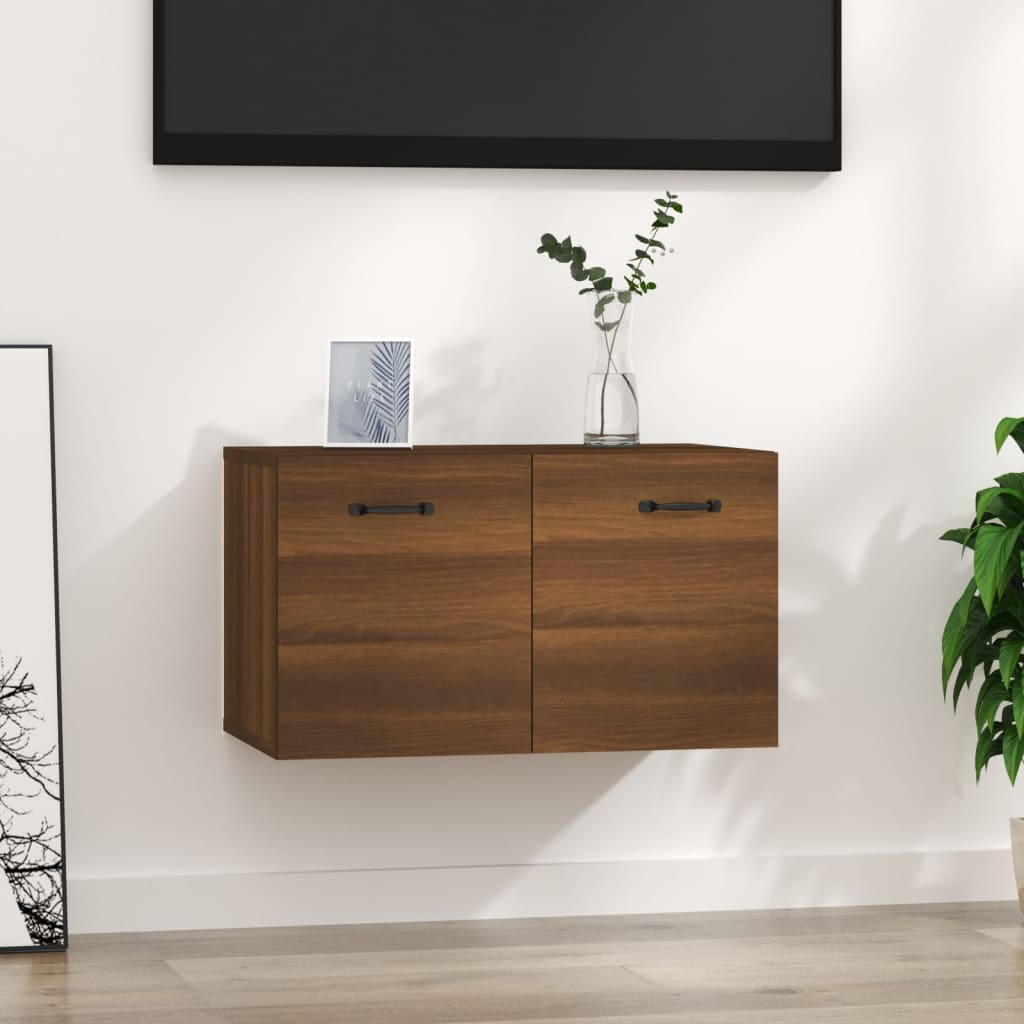 Wall Cabinet Brown Oak