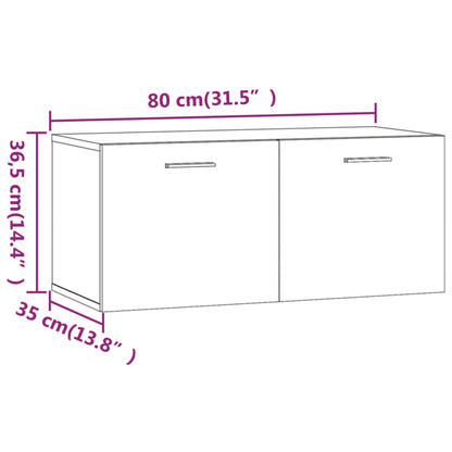 Wall Cabinet Grey Sonoma 80x35x36.5 cm Engineered Wood