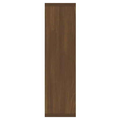 Mirror Cabinet with LED Brown Oak 76x15x55 cm