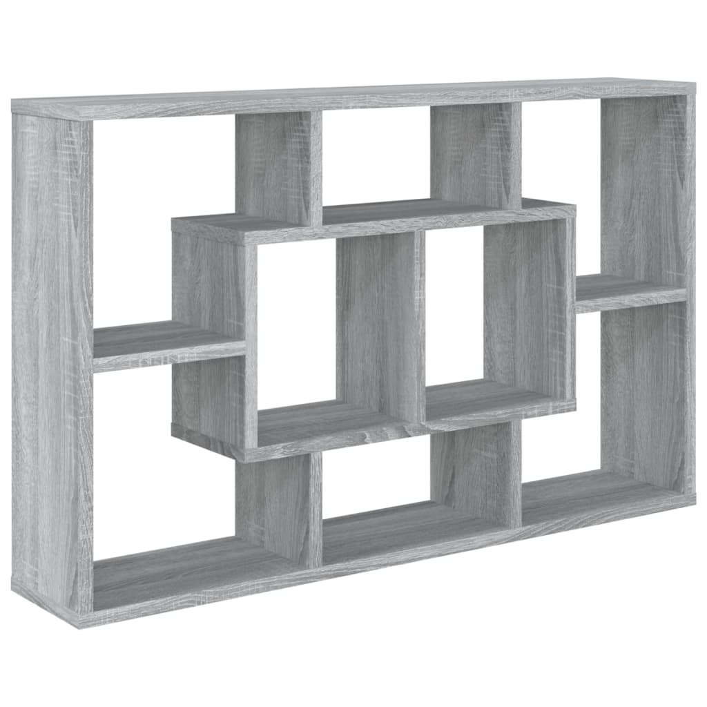 Wall Shelf Grey Sonoma 85x16x52.5 cm Engineered Wood