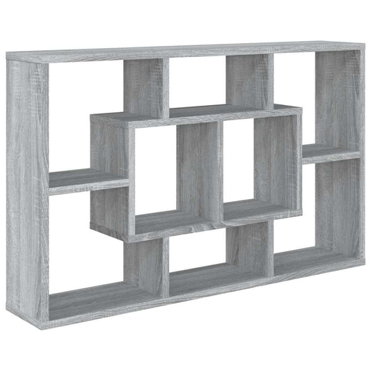 Wall Shelf Grey Sonoma 85x16x52.5 cm Engineered Wood