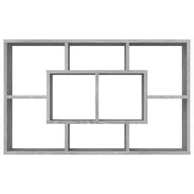 Wall Shelf Grey Sonoma 85x16x52.5 cm Engineered Wood