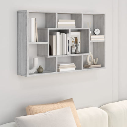 Wall Shelf Grey Sonoma 85x16x52.5 cm Engineered Wood