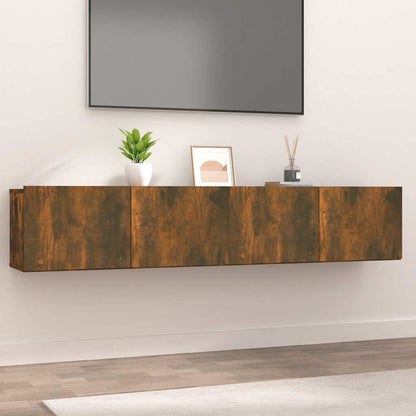 2 Piece TV Cabinet Set Smoked Oak 80x30x30 cm Engineered Wood