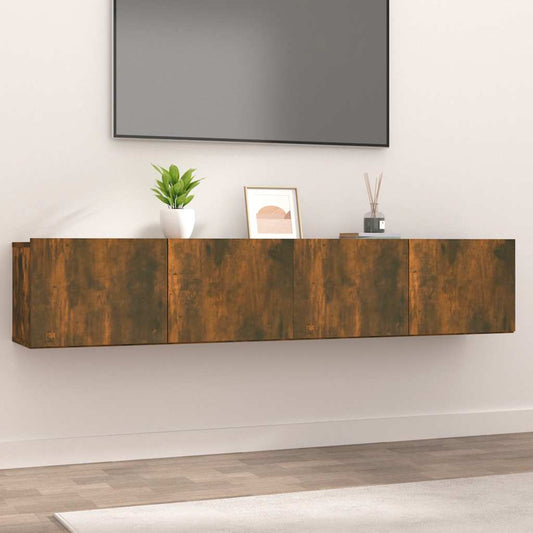 2 Piece TV Cabinet Set Smoked Oak 80x30x30 cm Engineered Wood