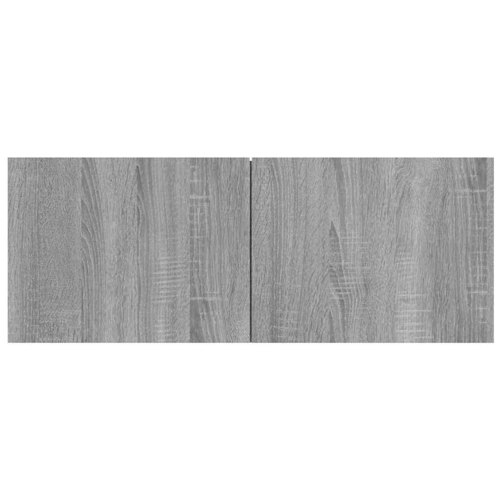 2 Piece TV Cabinet Set Grey Sonoma 80x30x30 cm Engineered Wood