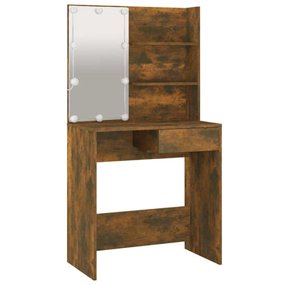 Dressing Table | Brown Oak | Engineered wood, Acrylic | Compact